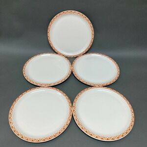 Table Lite by Walker‎ Dinner Plates Ivory Orange 10 3/8" - Lot of 5